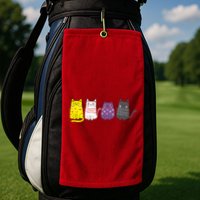 Cute Animal Cat Gift Non Binary Pride Agender Non Binary Golf Towel