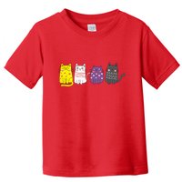 Cute Animal Cat Gift Non Binary Pride Agender Non Binary Toddler T-Shirt