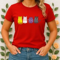 Cute Animal Cat Gift Non Binary Pride Agender Non Binary Womens T-Shirt