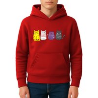 Cute Animal Cat Gift Non Binary Pride Agender Non Binary Kids Hoodie