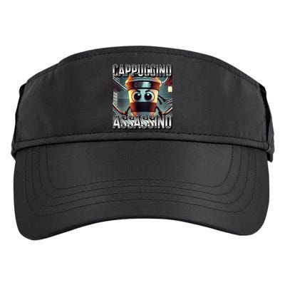 Cappuccino Assassino Coffee Lovers Italian Brainrot Meme  Adult Drive Performance Visor