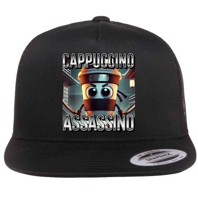 Cappuccino Assassino Coffee Lovers Italian Brainrot Meme  Flatbill Hat