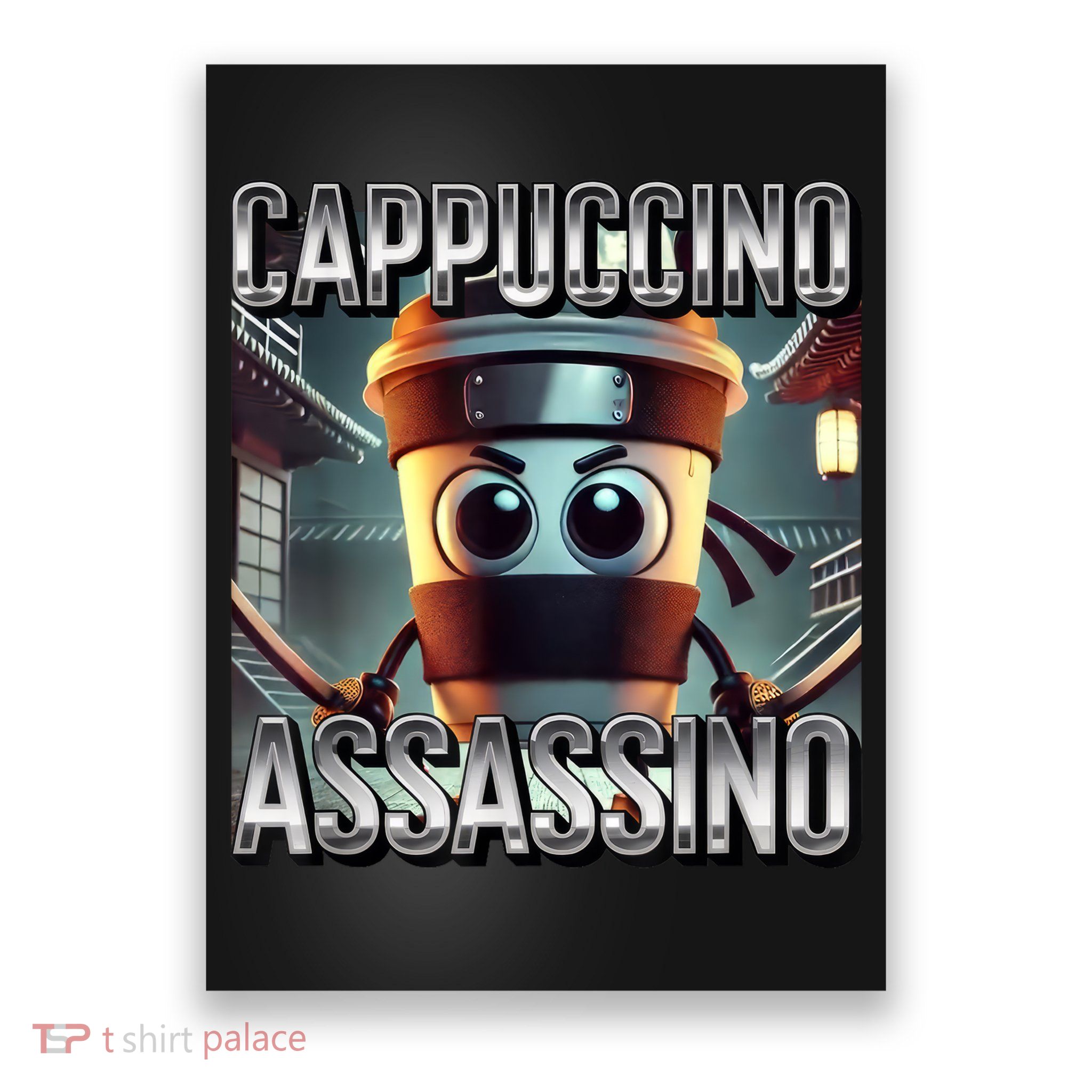 Cappuccino Assassino Coffee Lovers Italian Brainrot Meme  Poster