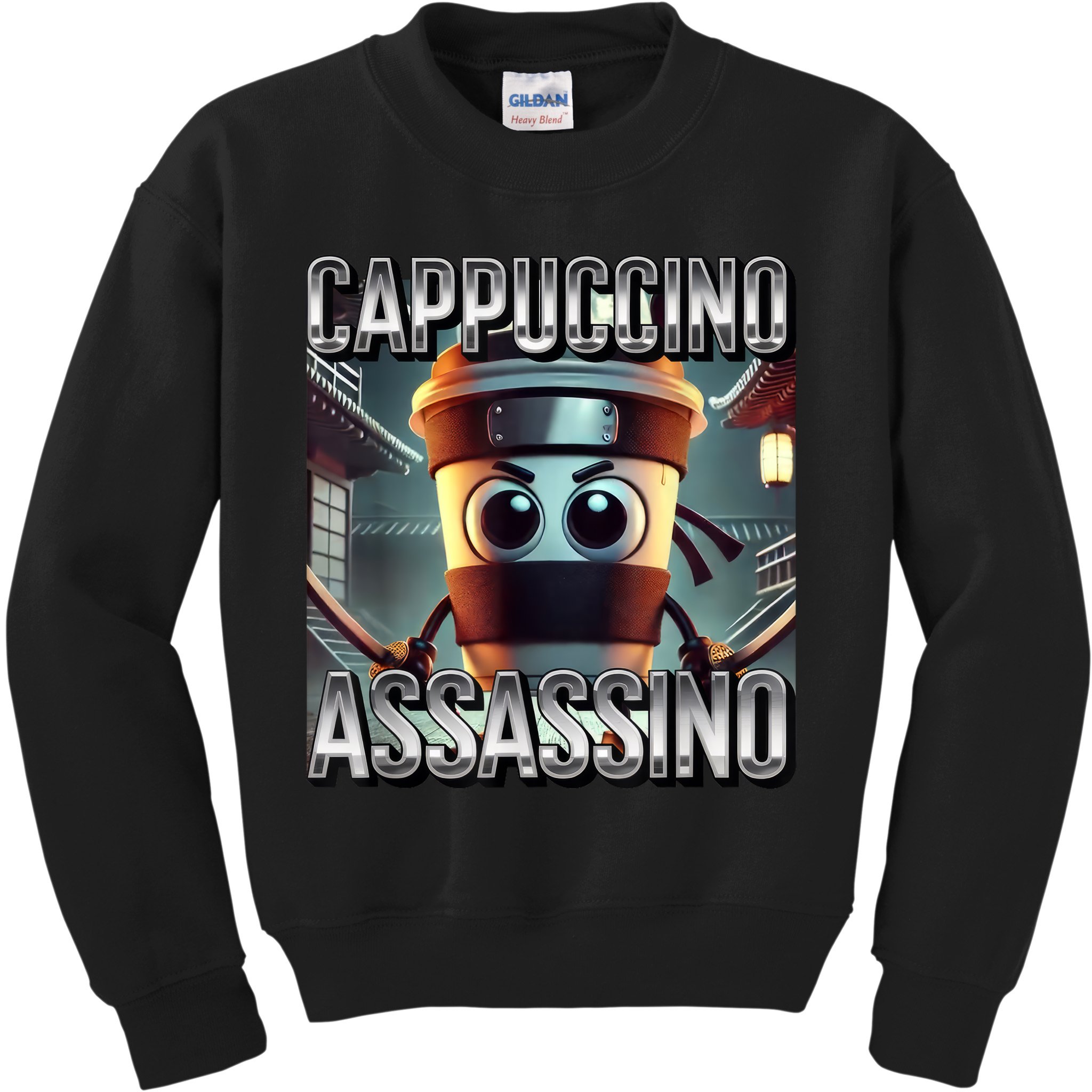Cappuccino Assassino Coffee Lovers Italian Brainrot Meme  Kids Sweatshirt
