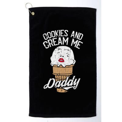 Cookies And Cream Me Daddy Lazy Halloween Costume Humor Platinum Collection Golf Towel