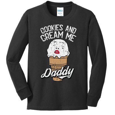 Cookies And Cream Me Daddy Lazy Halloween Kids Long Sleeve Shirt