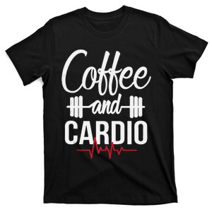 Coffee And Cardio Lover Workout Enthusiast Christmas Gift T-Shirt