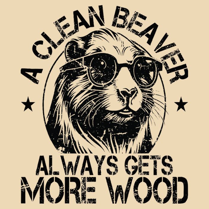 Cute American Clean Beaver Always Gets More Wood Beaver Love Drawstring Bag