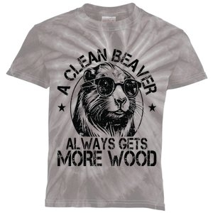 Cute American Clean Beaver Always Gets More Wood Beaver Love Kids Tie-Dye T-Shirt