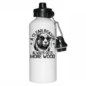 Cute American Clean Beaver Always Gets More Wood Beaver Love Aluminum Water Bottle