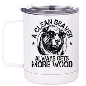 Cute American Clean Beaver Always Gets More Wood Beaver Love 12 oz Stainless Steel Tumbler Cup