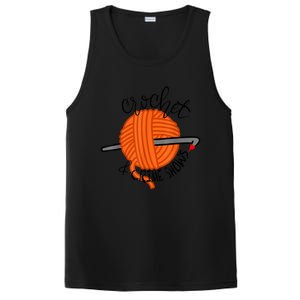 Crochet And Crimes Shows Funny True Crime Crocheting Lover PosiCharge Competitor Tank