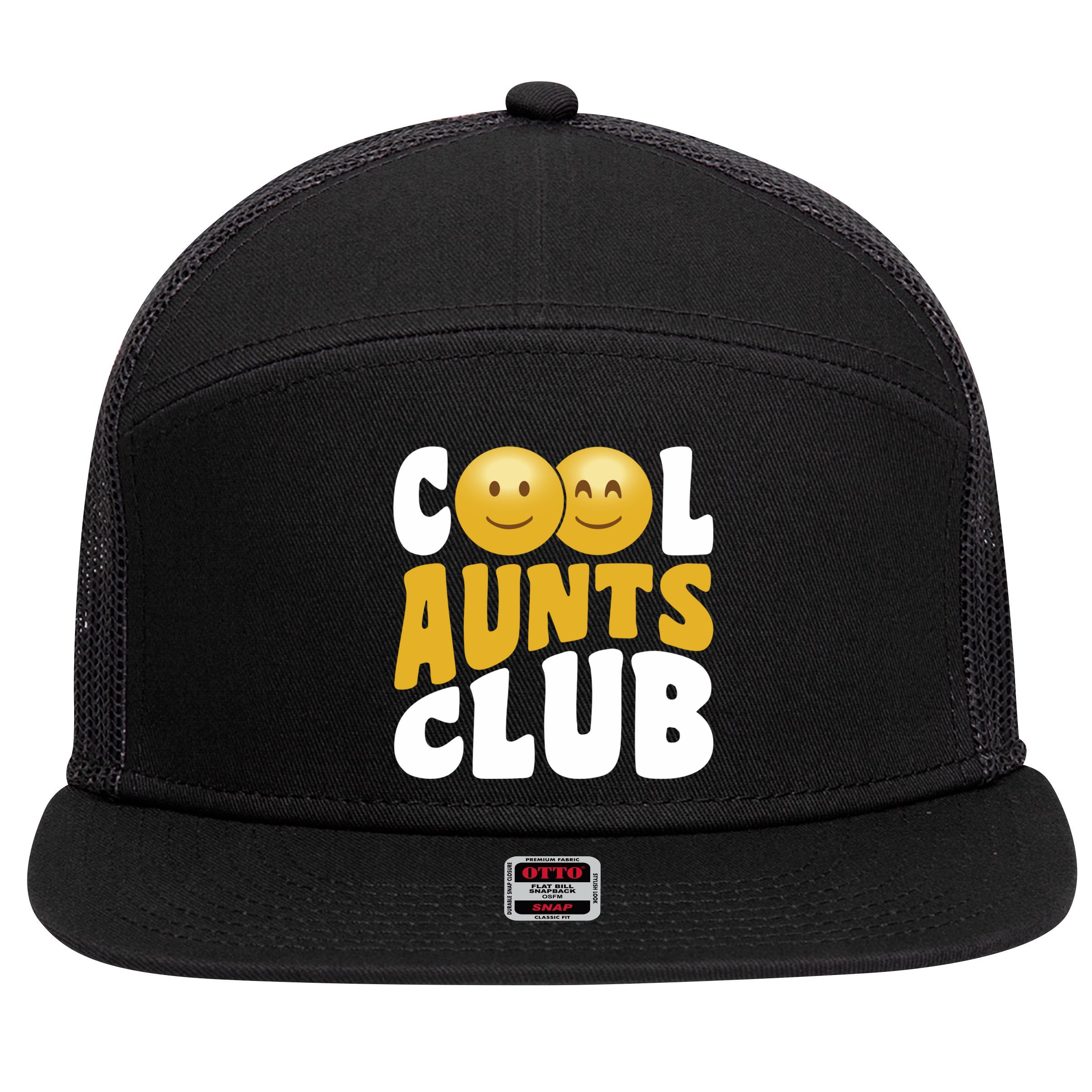 Cool Aunts Club Great Gift 7 Panel Mesh Trucker Snapback Hat