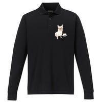 Chihuahua and Coffee Chihuahuas Mom Dad Caffeine Drinking Performance Long Sleeve Polo