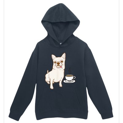 Chihuahua and Coffee Chihuahuas Mom Dad Caffeine Drinking Urban Pullover Hoodie