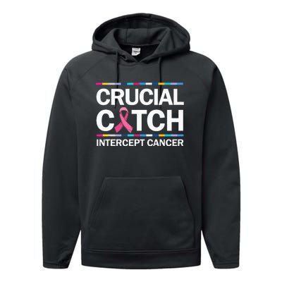 Crucial A Catch Intercept Cancer Breast Cancer Performance Fleece Hoodie