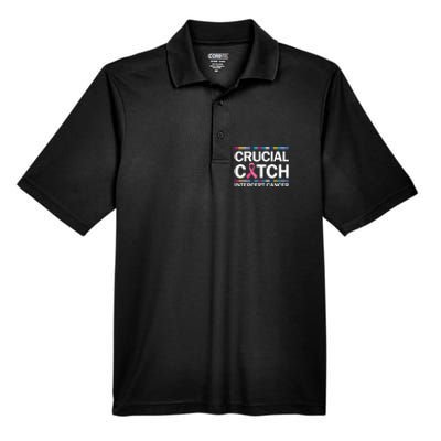 Crucial A Catch Intercept Cancer Breast Cancer Men's Origin Performance Pique Polo