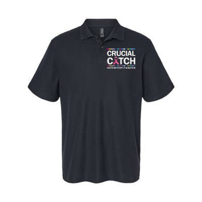 Crucial A Catch Intercept Cancer Breast Cancer Softstyle Adult Sport Polo