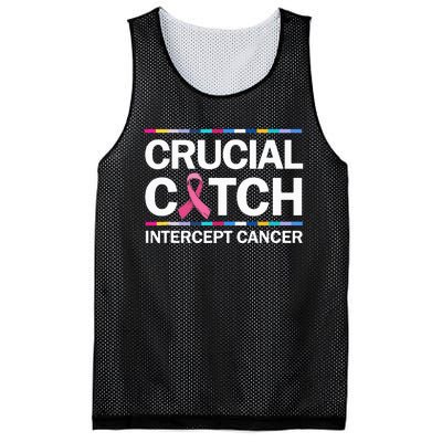 Crucial A Catch Intercept Cancer Breast Cancer Mesh Reversible Basketball Jersey Tank