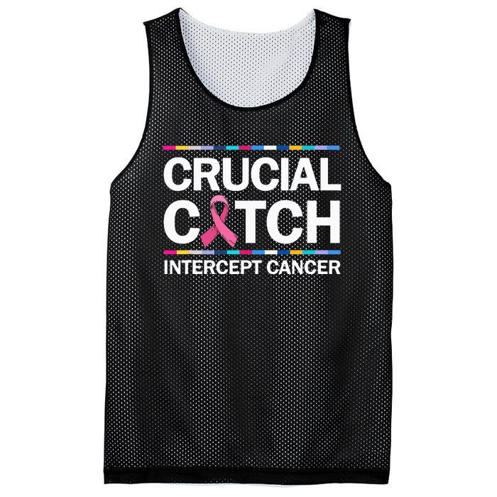 Crucial A Catch Intercept Cancer Breast Cancer Mesh Reversible Basketball Jersey Tank