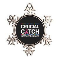 Crucial A Catch Intercept Cancer Breast Cancer Metallic Star Ornament