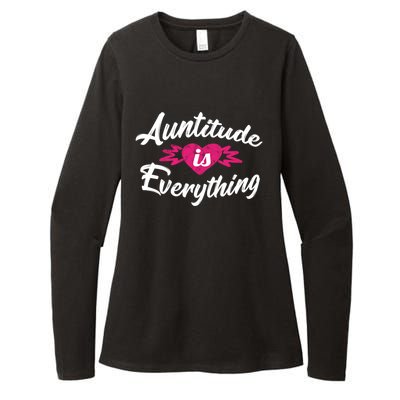 Crazy Aunt Crazy Sister Auntitude Is Everything Aunt Gift Cool Gift Womens CVC Long Sleeve Shirt