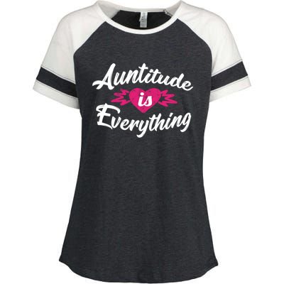 Crazy Aunt Crazy Sister Auntitude Is Everything Aunt Gift Cool Gift Enza Ladies Jersey Colorblock Tee