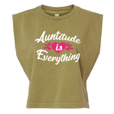 Crazy Aunt Crazy Sister Auntitude Is Everything Aunt Gift Cool Gift Garment-Dyed Women's Muscle Tee