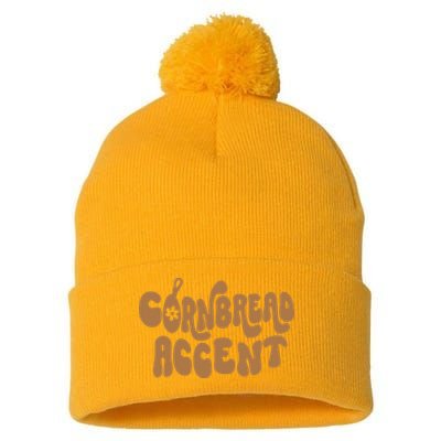 Cornbread Accent Pom Pom 12in Knit Beanie