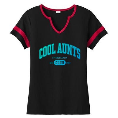 Cool Aunts Club Gift Ladies Halftime Notch Neck Tee