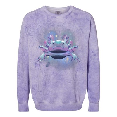 Cosmic Axolotl Colorblast Crewneck Sweatshirt