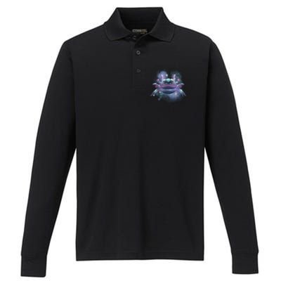 Cosmic Axolotl Performance Long Sleeve Polo