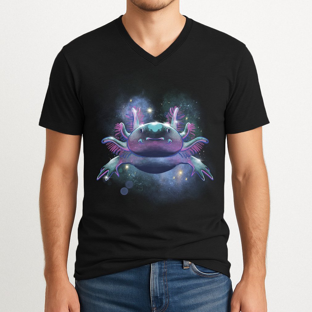 Cosmic Axolotl V-Neck T-Shirt