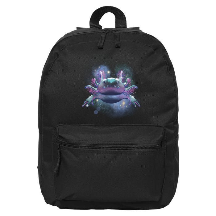 Cosmic Axolotl 16 in Basic Backpack