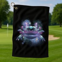 Cosmic Axolotl Golf Towel