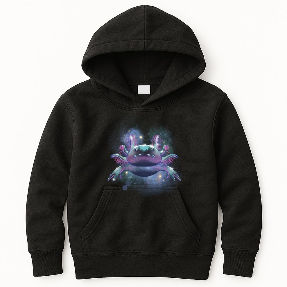 Cosmic Axolotl Kids Hoodie