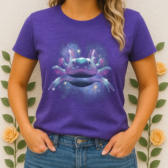 Cosmic Axolotl Womens T-Shirt