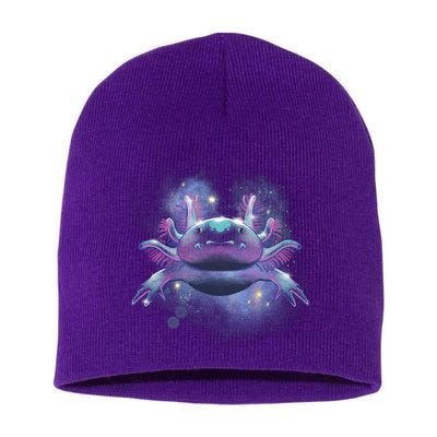 Cosmic Axolotl Short Acrylic Beanie
