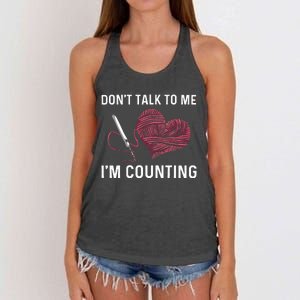 Crocheting Art Crocheter Crochet Lover Women's Knotted Racerback Tank