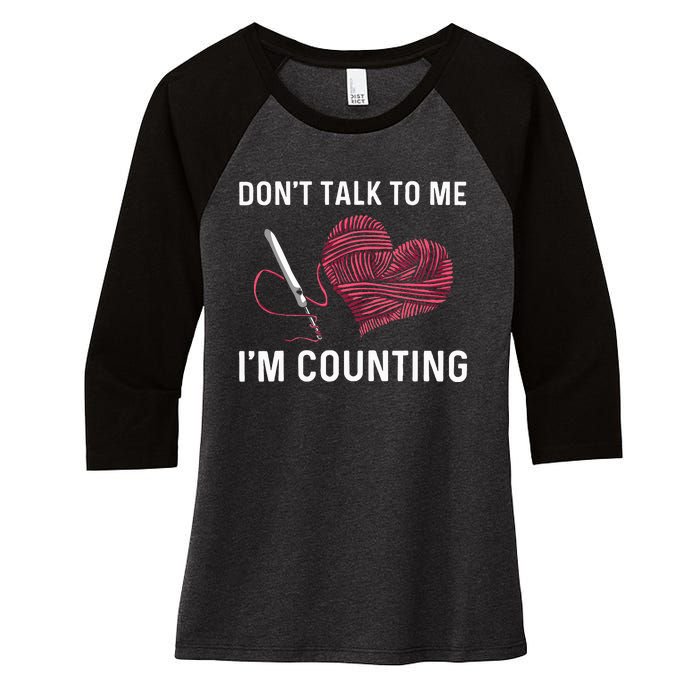 Crocheting Art Crocheter Crochet Lover Women's Tri-Blend 3/4-Sleeve Raglan Shirt