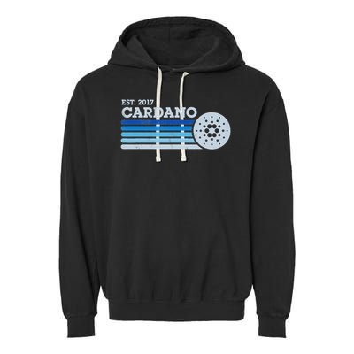Cardano Ada Cryptocurrency Crypto Currency Blockchain Retro Garment-Dyed Fleece Hoodie