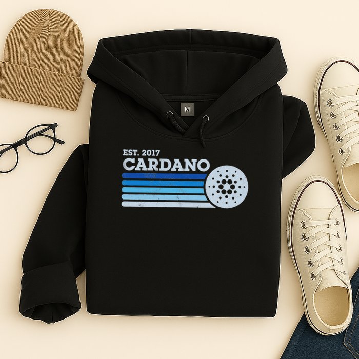 Cardano Ada Cryptocurrency Crypto Currency Blockchain Retro Hoodie
