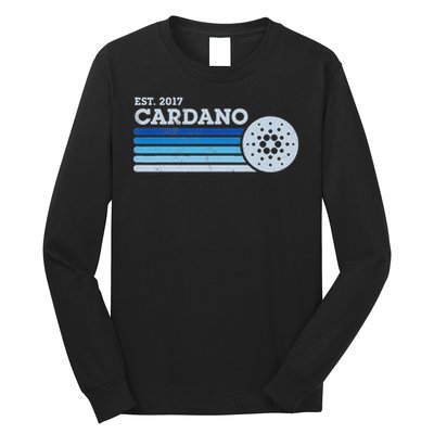Cardano Ada Cryptocurrency Crypto Currency Blockchain Retro Long Sleeve Shirt