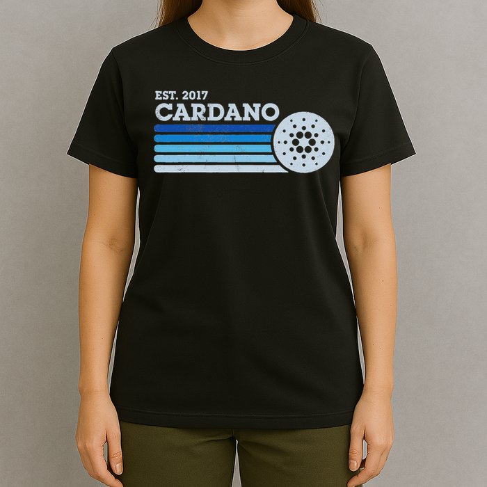 Cardano Ada Cryptocurrency Crypto Currency Blockchain Retro T-Shirt