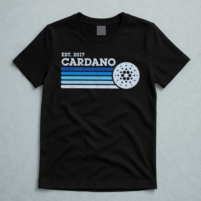 Cardano Ada Cryptocurrency Crypto Currency Blockchain Retro T-Shirt
