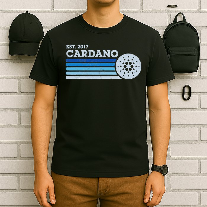 Cardano Ada Cryptocurrency Crypto Currency Blockchain Retro T-Shirt