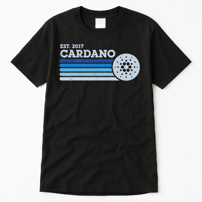 Cardano Ada Cryptocurrency Crypto Currency Blockchain Retro Tall T-Shirt