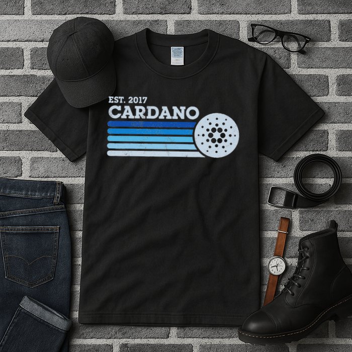 Cardano Ada Cryptocurrency Crypto Currency Blockchain Retro Tall T-Shirt