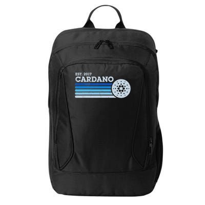 Cardano Ada Cryptocurrency Crypto Currency Blockchain Retro City Backpack