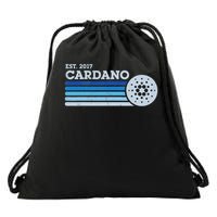 Cardano Ada Cryptocurrency Crypto Currency Blockchain Retro Drawstring Bag